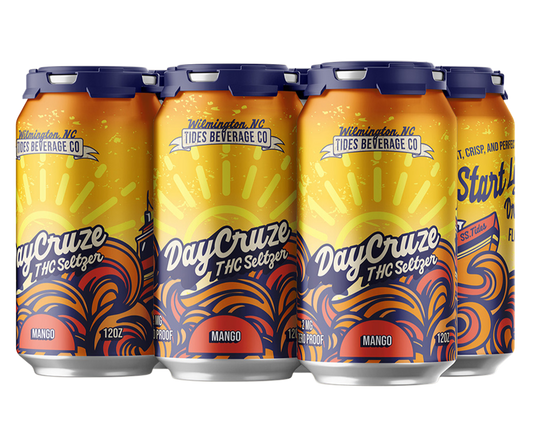 Tides Beverage co Daycruze mango THC seltzer 6 pack