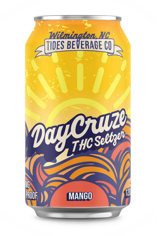 DayCruze THC Seltzer can from Wilmington NC local Tides Beverage Co.